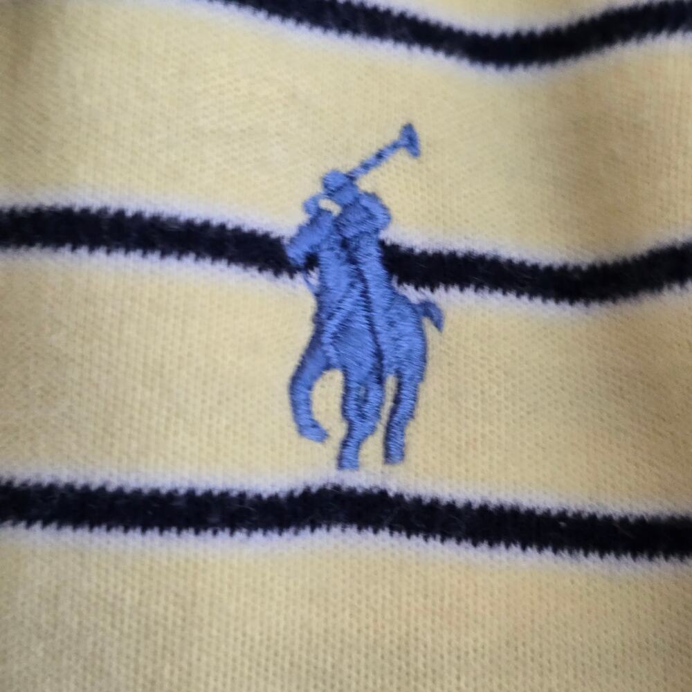 Polo Ralph Lauren Yellow with Navy Stripes Blue Polo Pony Short Sleeve 2XL - Picture 5 of 6